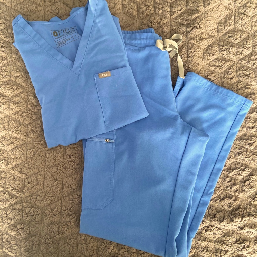 Figs Scrubs Ceil Blue